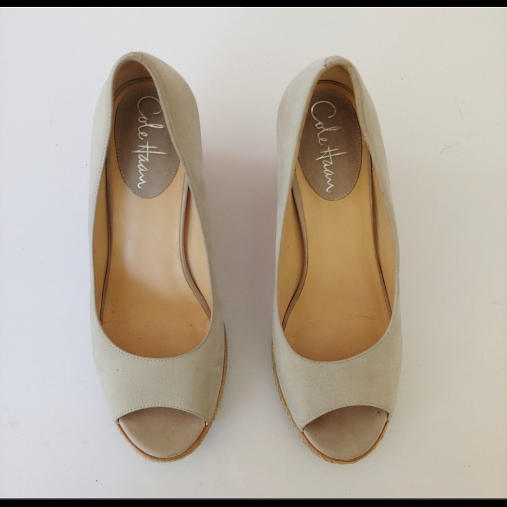 Cole Haan. Nikeair. peep toe wedges.